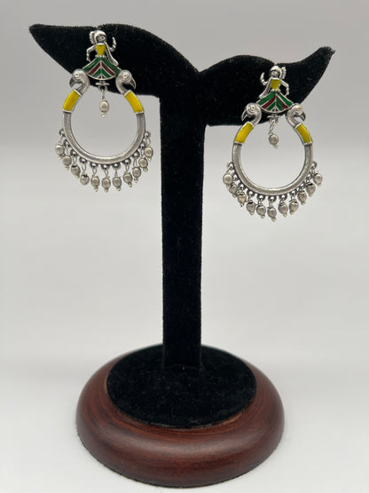 Nirali Yellow Oxidized Earrings
