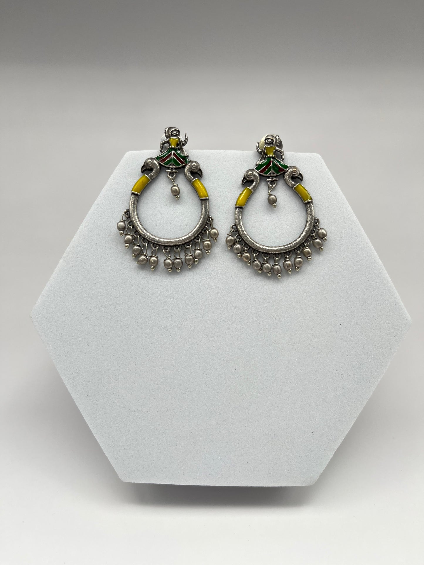 Nirali Yellow Oxidized Earrings