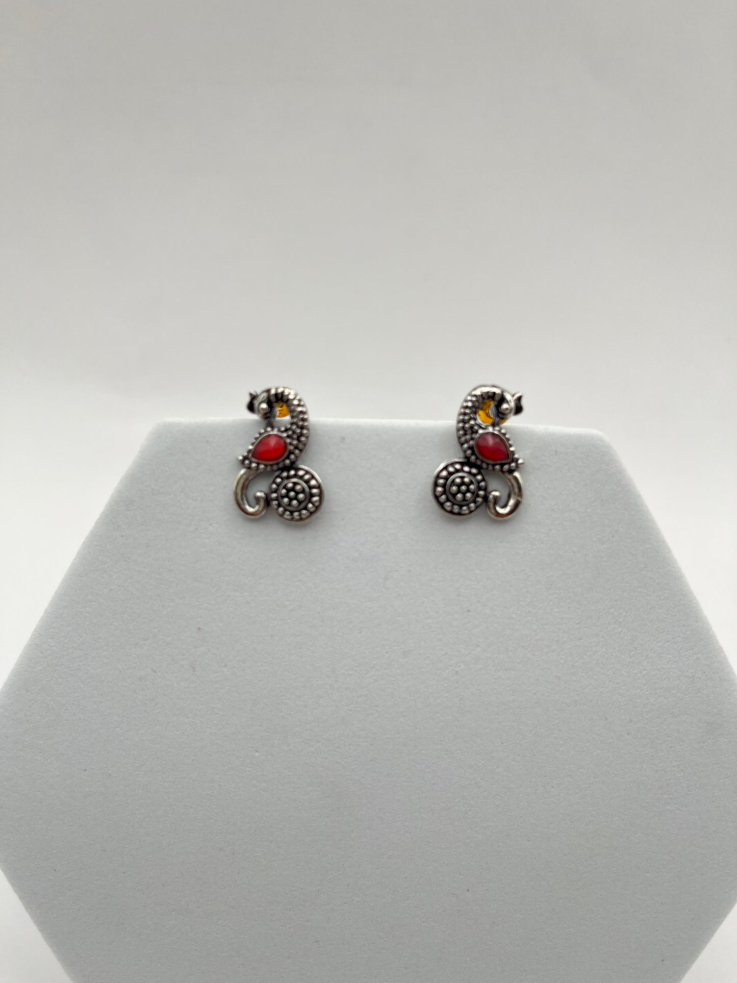 Mayuri Red Oxidized Studs